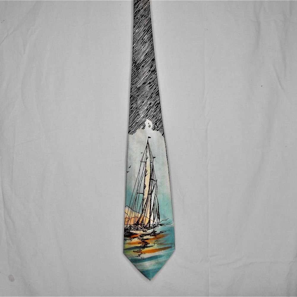 40's Men's Hand Painted Tie